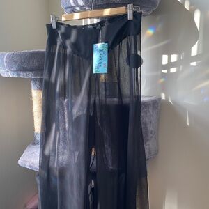 Raviya Black Sheer Pants
